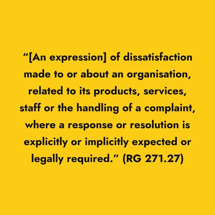 [An expression] of dissatisfaction